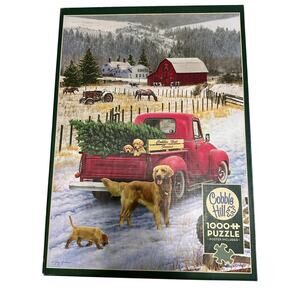 Cobble Hill 1000 Piece Puzzle Golden Retriever Farm Truck NEW SEALED Box kidcore